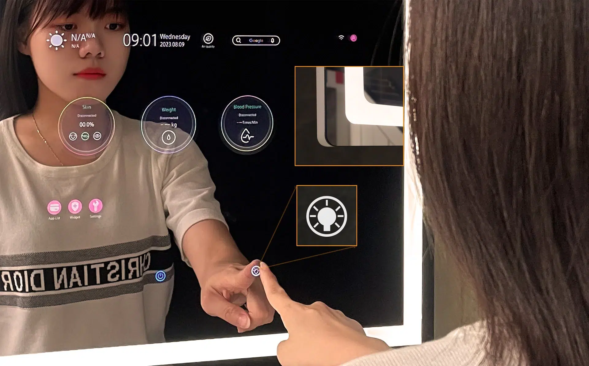 LED Light Dimming 2 Smart Mirror