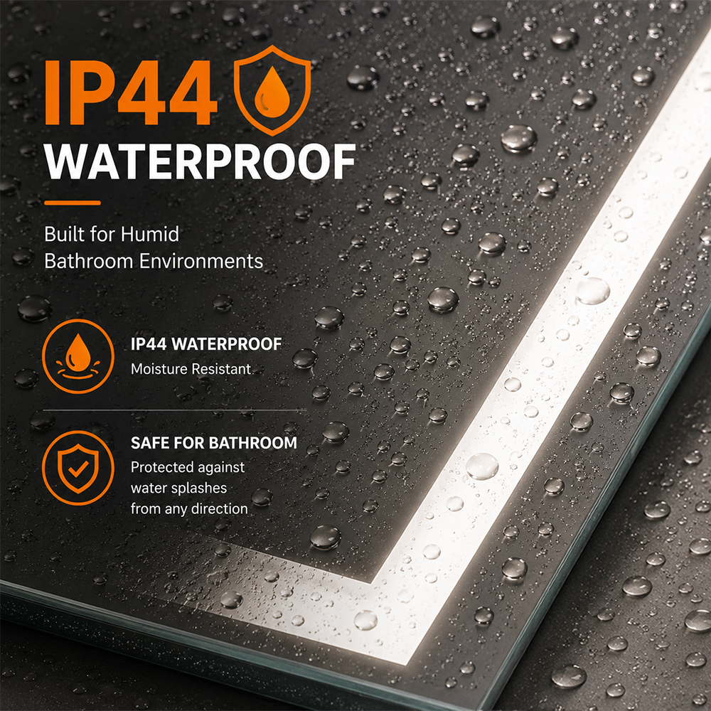 IP44 Splash Protection for LED Bathroom Mirror IP44 Splash Protection for LED Bathroom Mirror