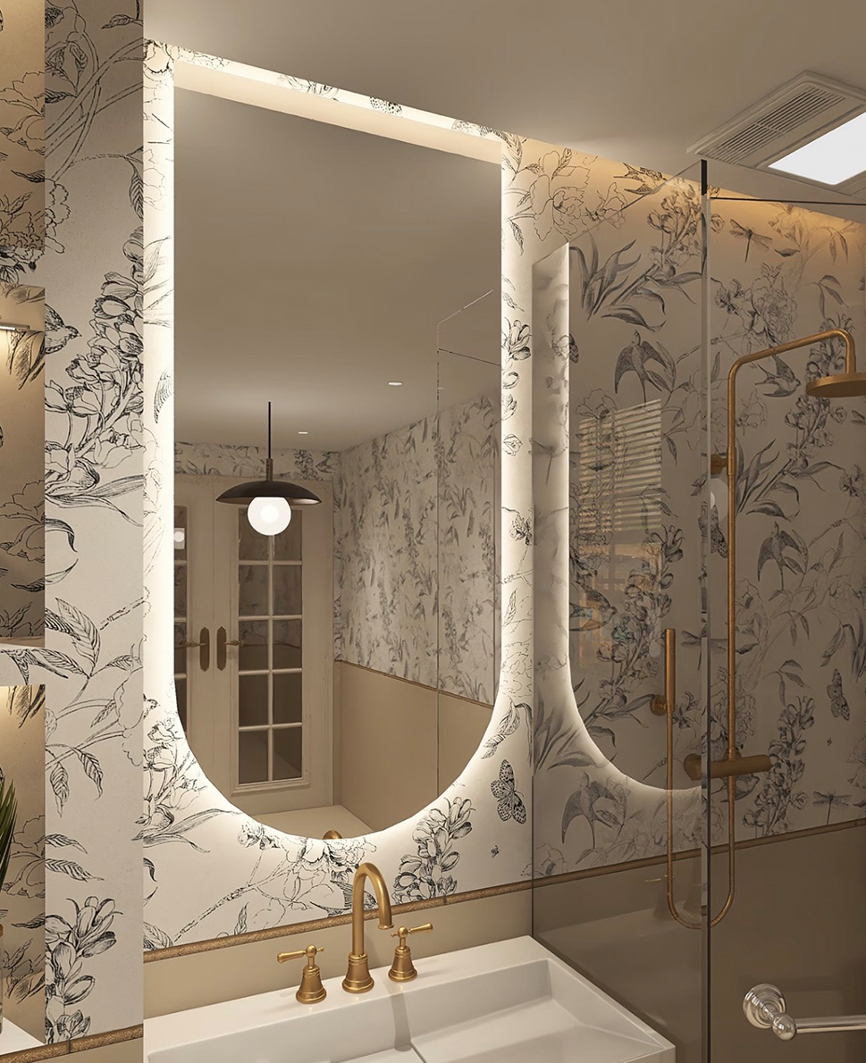 Arch Backlit Mirror – Boutique Hotel Project
