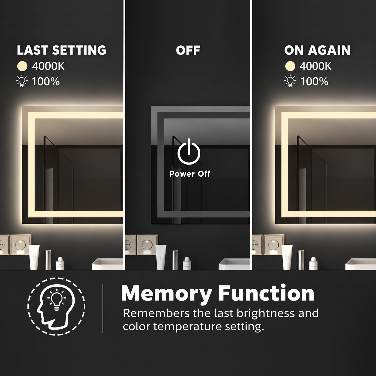 LED mirror memory function Memory Function