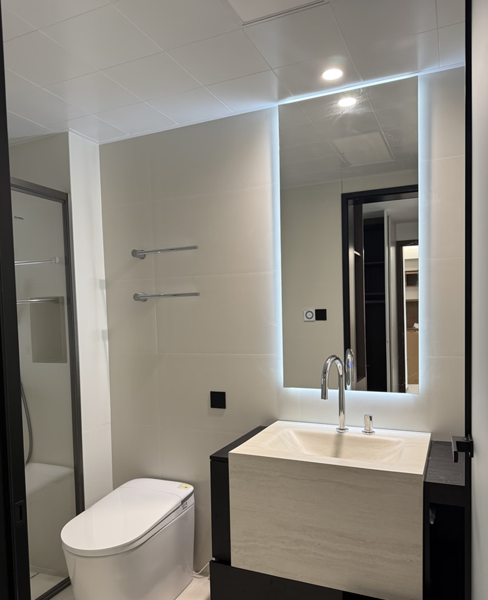 Rectangular Backlit Mirror – Apartment Project Rectangular Backlit Mirror – Apartment Project
