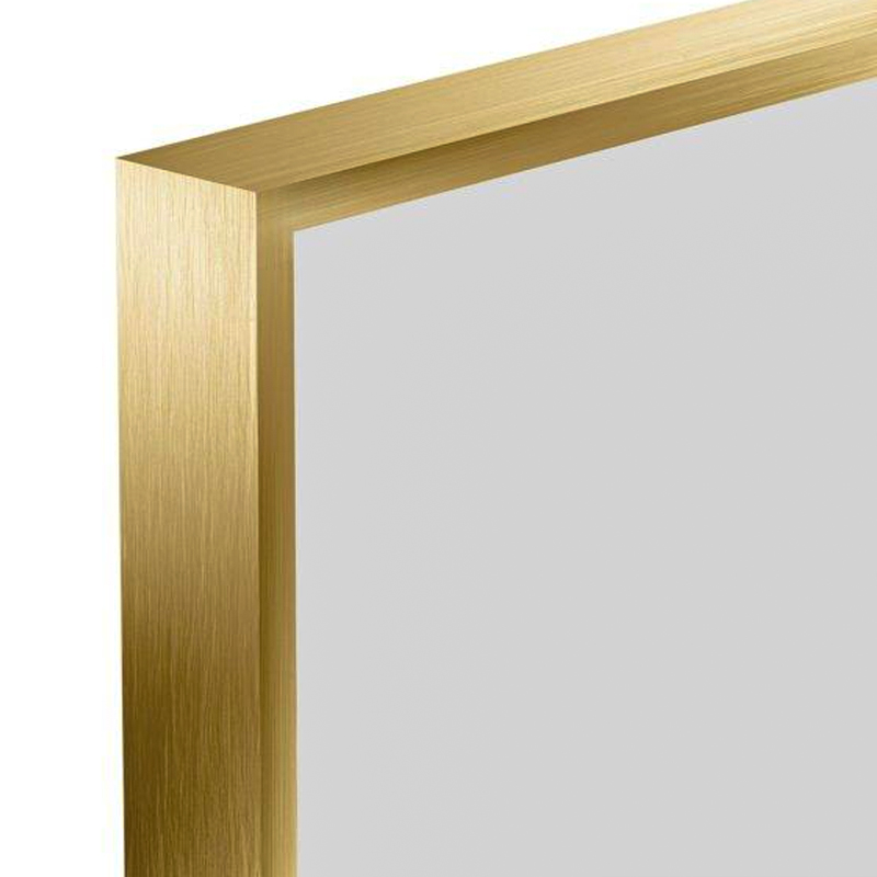 Brushed Gold Aluminium Mirror Frame Finish