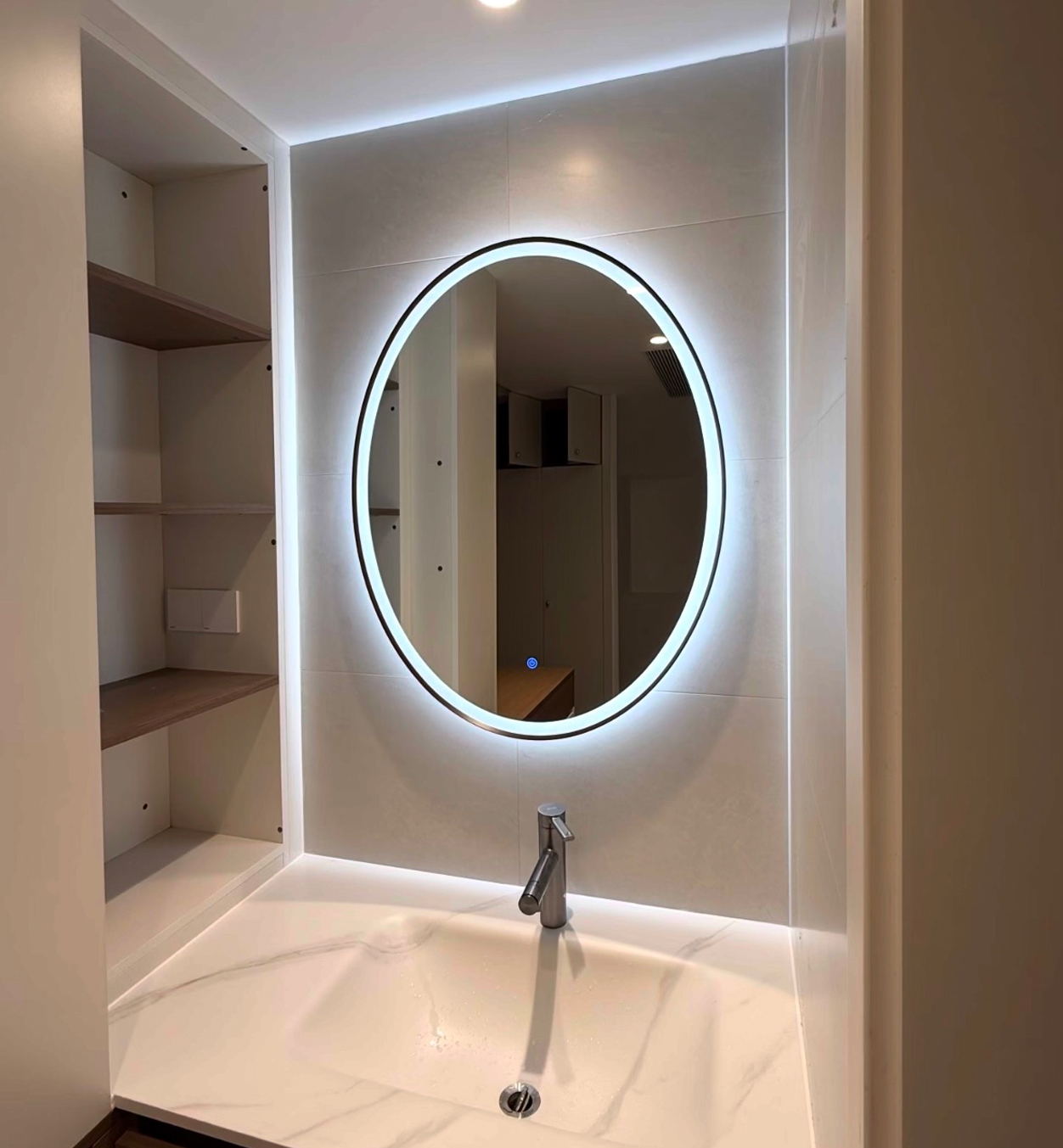 French Oval Front & Backlit LED Mirror Project